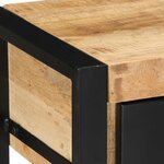 vidaXL Table console 100x35x75 cm bois de manguier massif brut