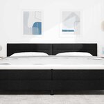 vidaXL Tête de lit LED avec des lumières à LED Noir 200 cm tissu