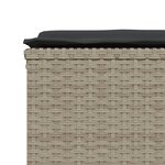 vidaXL Salon de jardin 5 Pièces avec coussins gris clair résine tressée