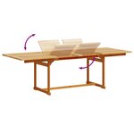 vidaXL Ensemble à manger de jardin 7Pièces bois d'acacia solide textilène