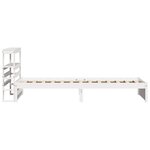 vidaXL Cadre de lit avec tête de lit sans matelas blanc 75x190 cm