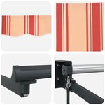 vidaXL Auvent Rétractable Jaune  orange 450 × 300 cm tissu