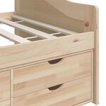 vidaXL Lit de repos 3 places sans matelas Bois de pin massif 90x200 cm