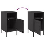 vidaXL Tables de chevet 2 Pièces noir 36x39x68 cm acier laminé à froid