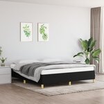 vidaXL Cadre de lit sans matelas noir 160x200 cm tissu