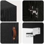 vidaXL Meuble mural Chêne noir 60 x 31 x 70 cm Bois d'ingénierie