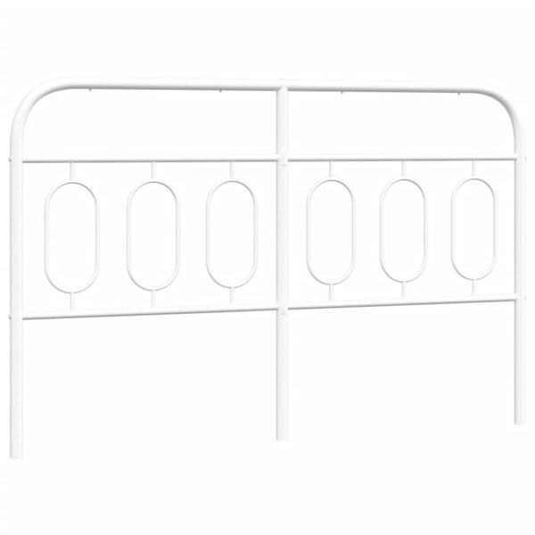 vidaXL Tête de lit métal blanc 137 cm