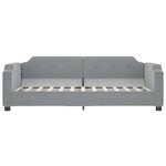 vidaXL Lit de jour avec lit gigogne gris clair 100x200 cm tissu