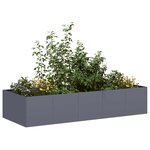 vidaXL Jardinière anthracite 200x80x40 cm acier