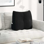 vidaXL Coussin de Dos Noir 60 x 24 x 50 cm Velours