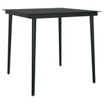 vidaXL Ensemble à manger de jardin 3 Pièces Marron et noir