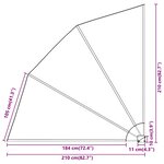 vidaXL Écran de confidentialité pour balcon Bleu marine 210 x 210 cm