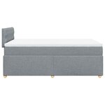 vidaXL Sommier à lattes de lit et matelas gris clair 120x190 cm tissu