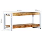 vidaXL Meuble TV 90x30x40 cm Bois massif de manguier