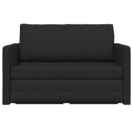 vidaXL Canapé-Lit 110cm Noir tissu