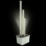 vidaXL Fontaine de jardin Argenté 48x34x153 cm Acier inoxydable