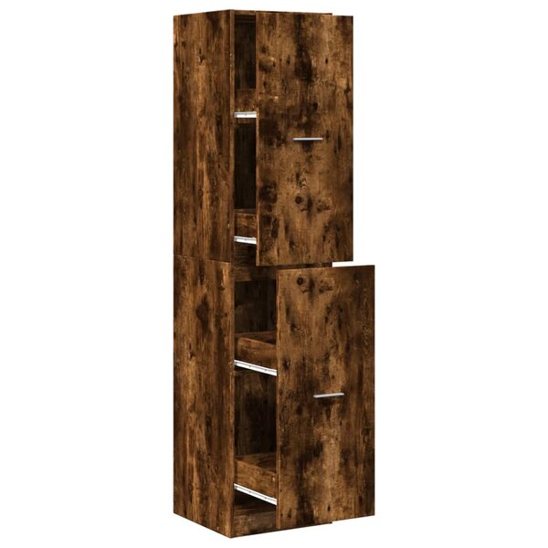 vidaXL Armoire d'apothicaire chêne fumé 40x41x174 5 cm bois ingénierie