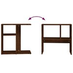 vidaXL Table d'appoint Chêne marron 50x30x50 cm Bois d'ingénierie