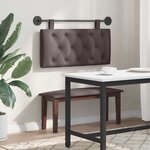 vidaXL Tête de lit suspendue Marron foncé Tissu