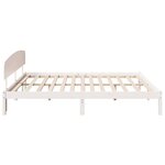 vidaXL Cadre de lit Blanc 200 x 200 cm Bois de pin massif