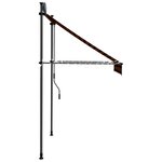 vidaXL Auvent manuel rétractable avec LED 150 cm Orange et marron