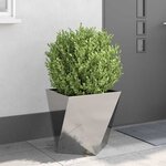 vidaXL Jardinière Argent 50 x 50 x 50 cm Acier inoxydable
