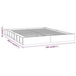 vidaXL Cadre de lit Blanc 150x200 cm Très grand Bois massif
