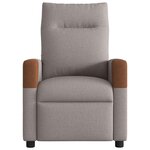 vidaXL Fauteuil de massage inclinable Taupe Tissu