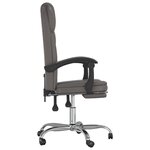 vidaXL Fauteuil inclinable de bureau Gris Similicuir