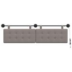 vidaXL Tête de lit suspendue Taupe Tissu