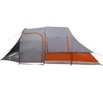 vidaXL Tente de camping tunnel 4 personnes gris imperméable