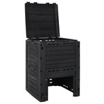 vidaXL Composteur de jardin Noir 280 L Polypropylène