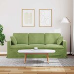 vidaXL Canapé Vert clair 198 x 78 x 80 cm Velours