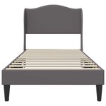 vidaXL Cadre de lit avec tête de lit Gris 90 x 200 cm Simili cuir