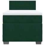 vidaXL Sommier à lattes de lit et matelas Vert foncé 80x200 cm Velours