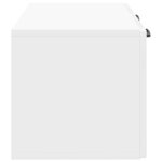 vidaXL Meuble TV mural Montage mural Blanc brillant 59 5 x 31 x 30 cm