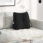 vidaXL Coussin de Dos Noir 45 x 24 x 50 cm tissu