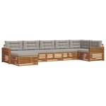 vidaXL Ensemble de canapés d'extérieur 7 pc Gris Naturel et Clair