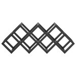 vidaXL Étagère à vin Chêne noir 63 x 16 5 x 25 cm