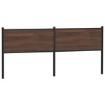 vidaXL Tête de lit chêne marron 190 cm bois d'ingénierie et acier