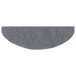 vidaXL Tapis d'escalier autocollants 10 pièces 65 x 21 x 4 cm Gris clair Demi-rond Grand