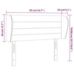 vidaXL Tête de lit avec oreilles Vert foncé 83x23x78/88 cm Velours