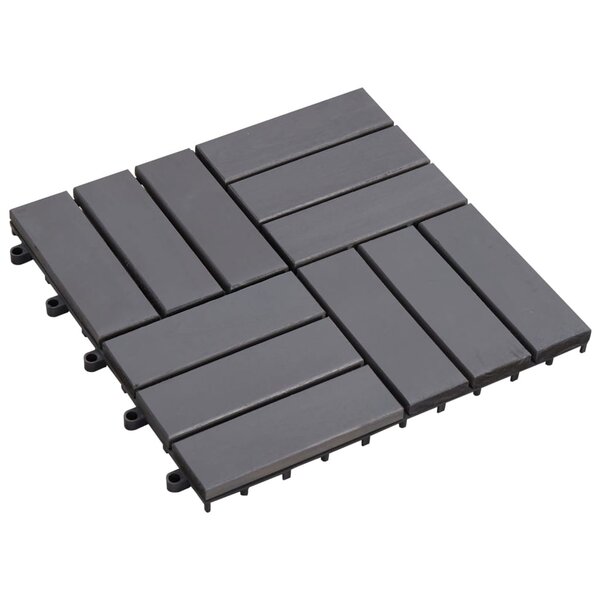 vidaXL Carreaux de terrasse 10Pièces Délavage gris 30x30 cm Acacia solide