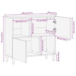 vidaXL Buffet 80x33x75 cm bois massif de manguier