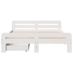 vidaXL Cadre de lit sans matelas blanc 140x190 cm bois de pin massif