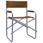 vidaXL Chaises de metteur en scène lot de 2 Acier Marron