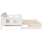 vidaXL Lit de jour avec gigogne et tiroirs sans matelas blanc 90x200cm