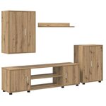 vidaXL Ensemble meuble TV 4 Pièces Chêne artisanal Bois d'ingénierie