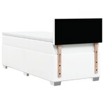 vidaXL Sommier à lattes de lit avec matelas Blanc 100x200cm Similicuir