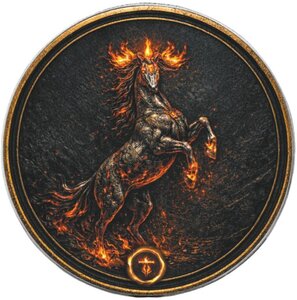 Pièce de monnaie en Argent 1 Dollar g 31.1 (1 oz) Millésime 2026 Five Horses Of Fire DOMINION